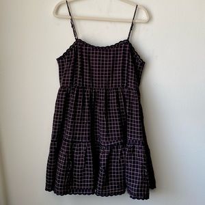 Urban Outfitters flowy check babydoll dress